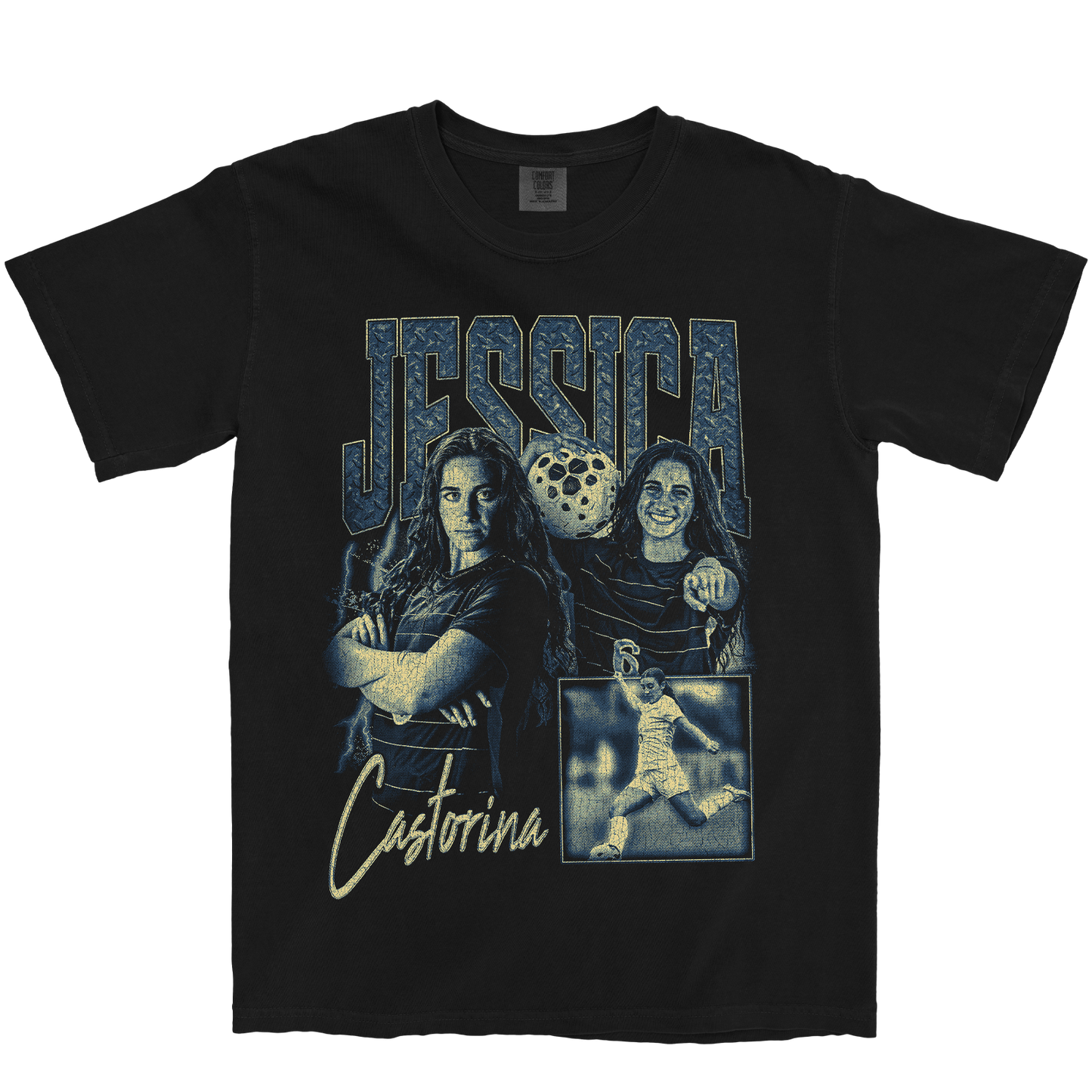 JESSICA CASTORINA GRAPHIC BLACK TEE
