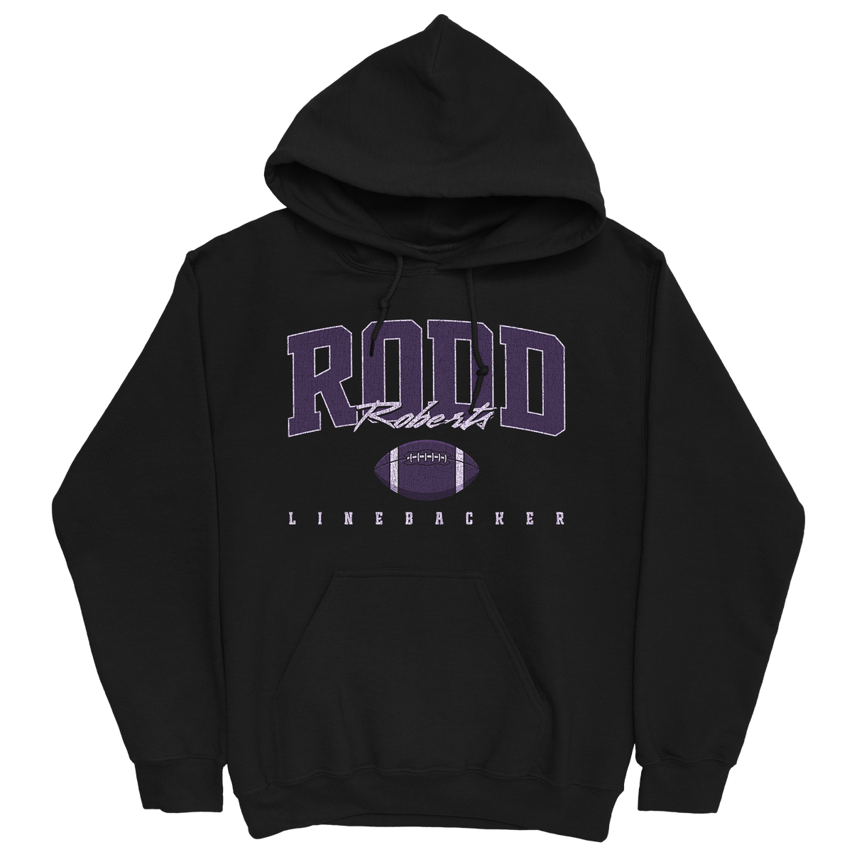 RODD ROBERTS RETRO BLACK HOODIE