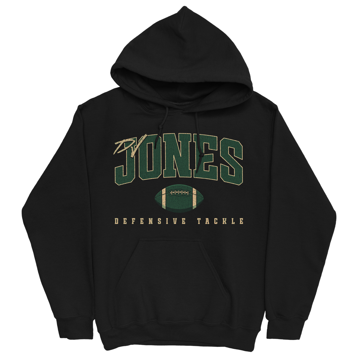 DJ JONES RETRO BLACK HOODIE