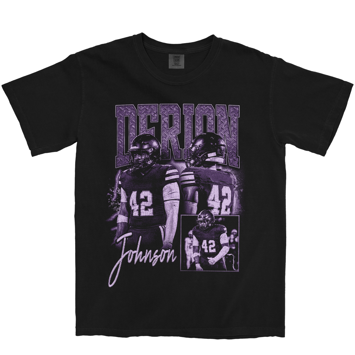 DERION JOHNSON GRAPHIC BLACK TEE