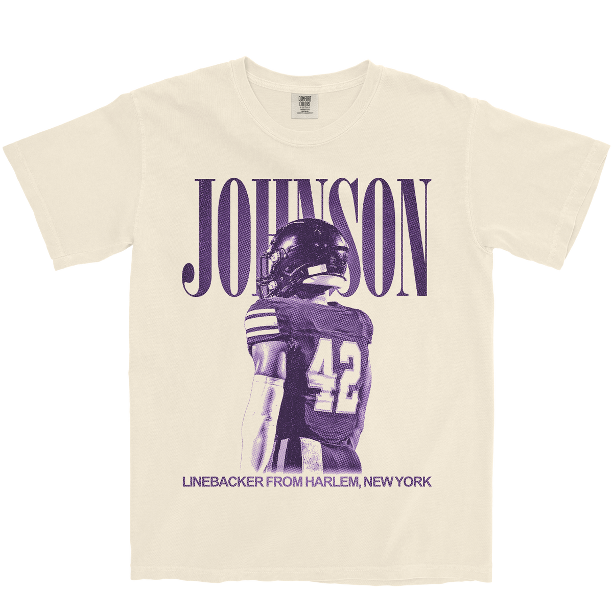 DERION JOHNSON VINTAGE IVORY TEE