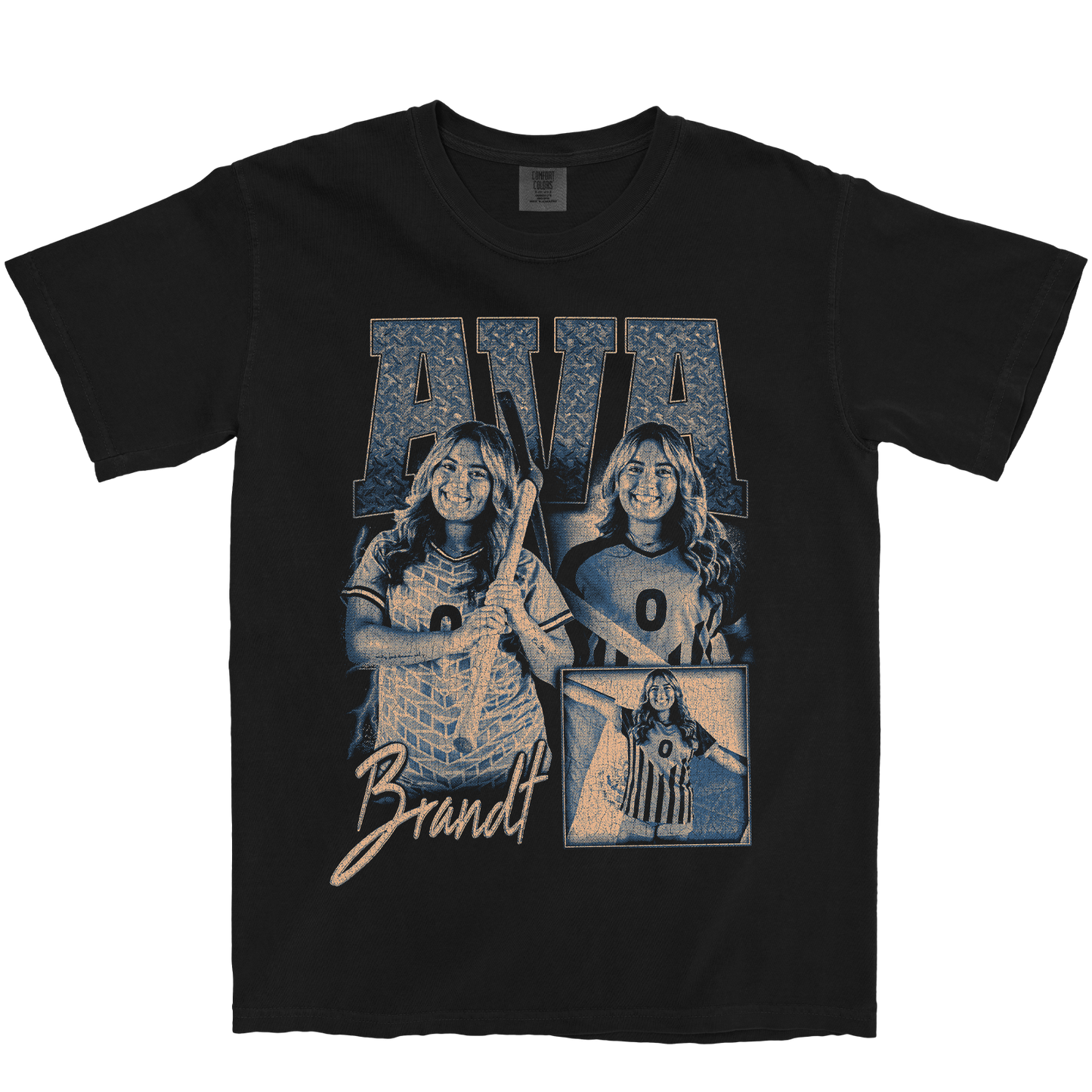 AVA BRANDT GRAPHIC BLACK TEE