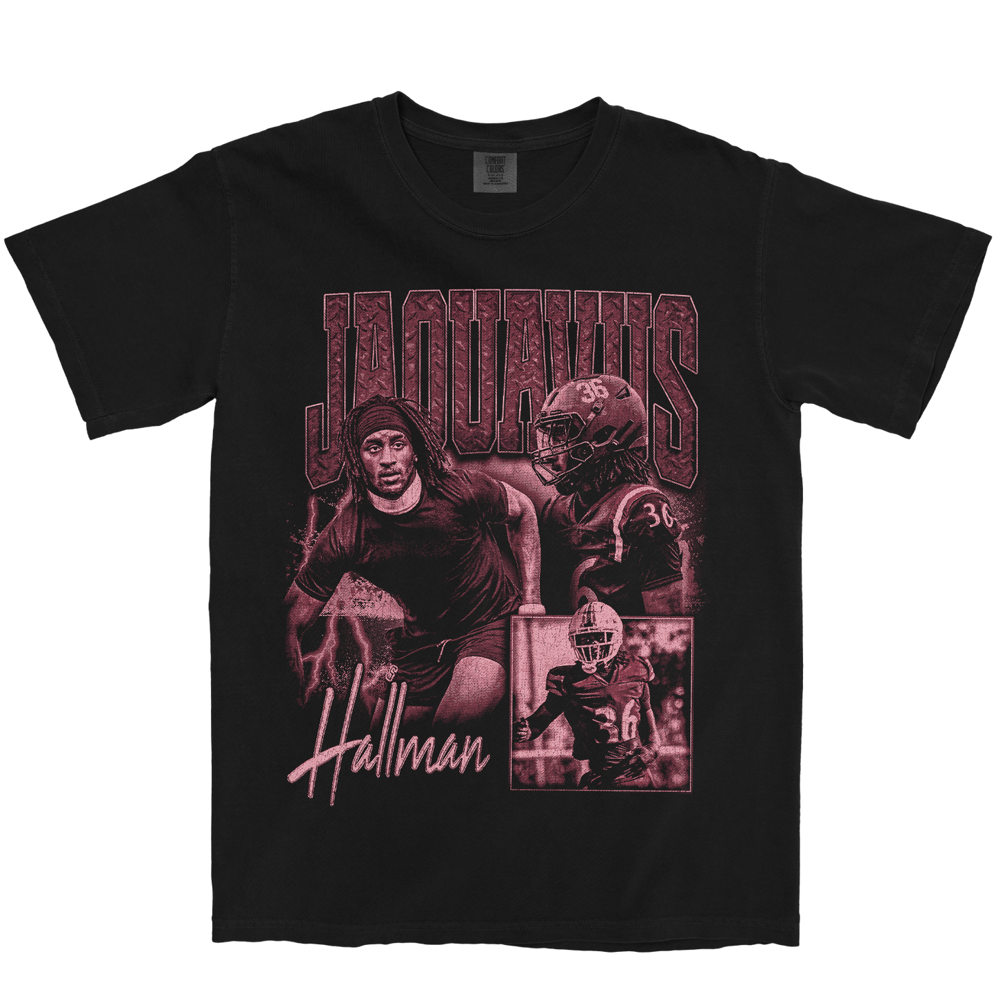 JAQUAVUS HALLMAN GRAPHIC BLACK TEE