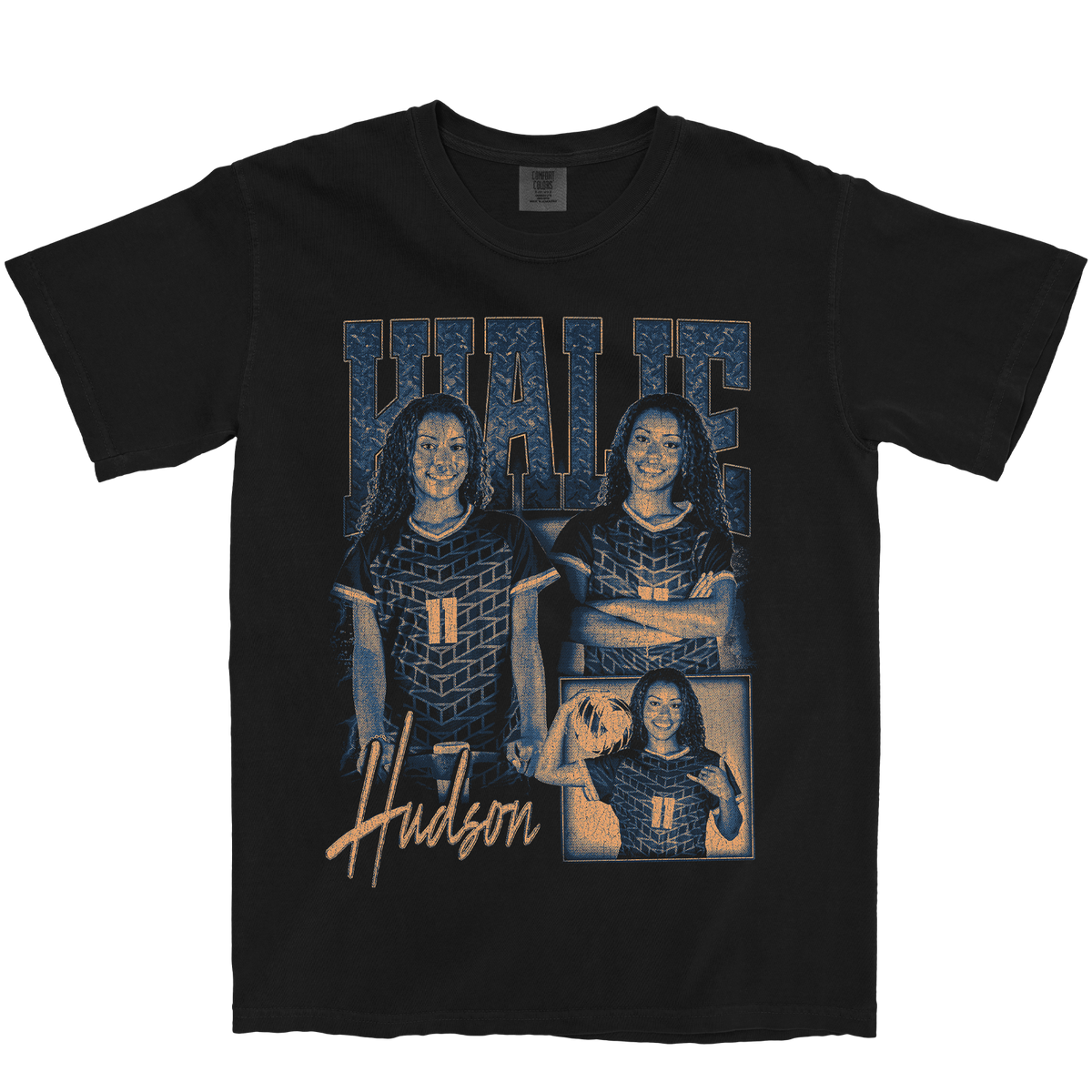 KIALIE HUDSON GRAPHIC BLACK TEE