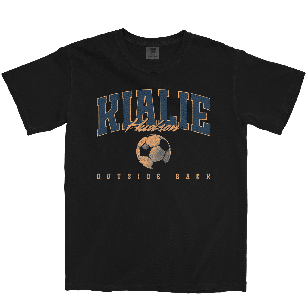 KIALIE HUDSON RETRO BLACK TEE