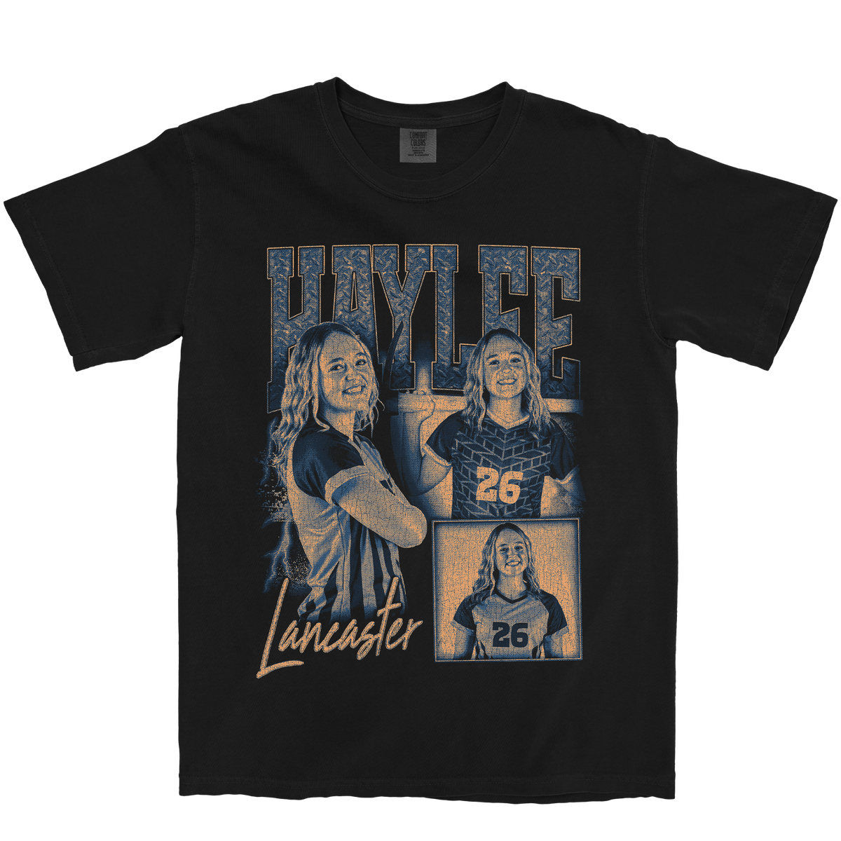 HAYLEE LANCASTER GRAPHIC BLACK TEE