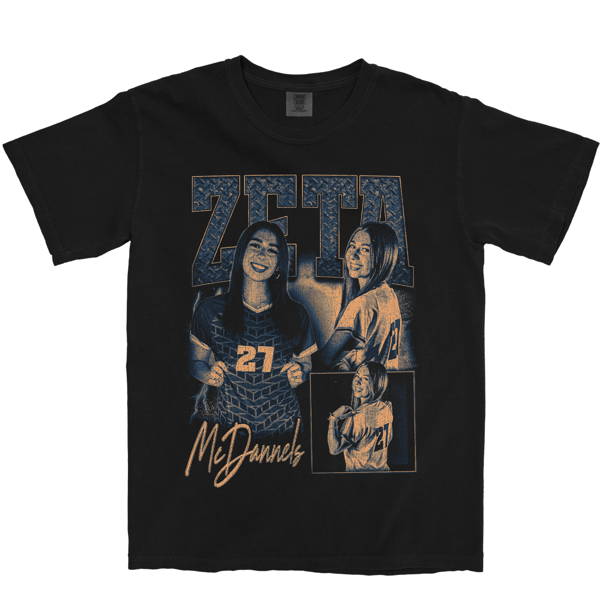 ZETA MCDANNELS GRAPHIC BLACK TEE