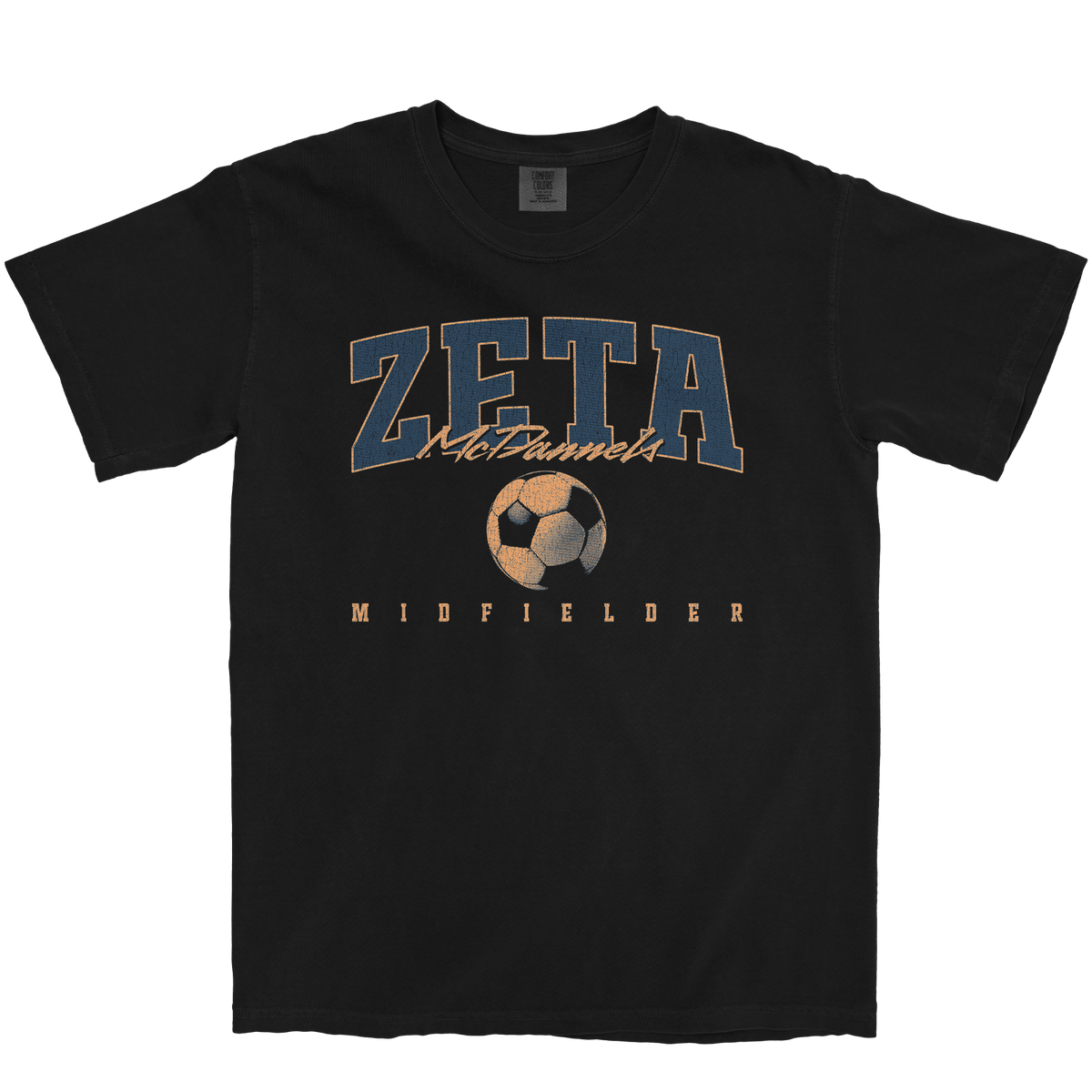 ZETA MCDANNELS RETRO BLACK TEE