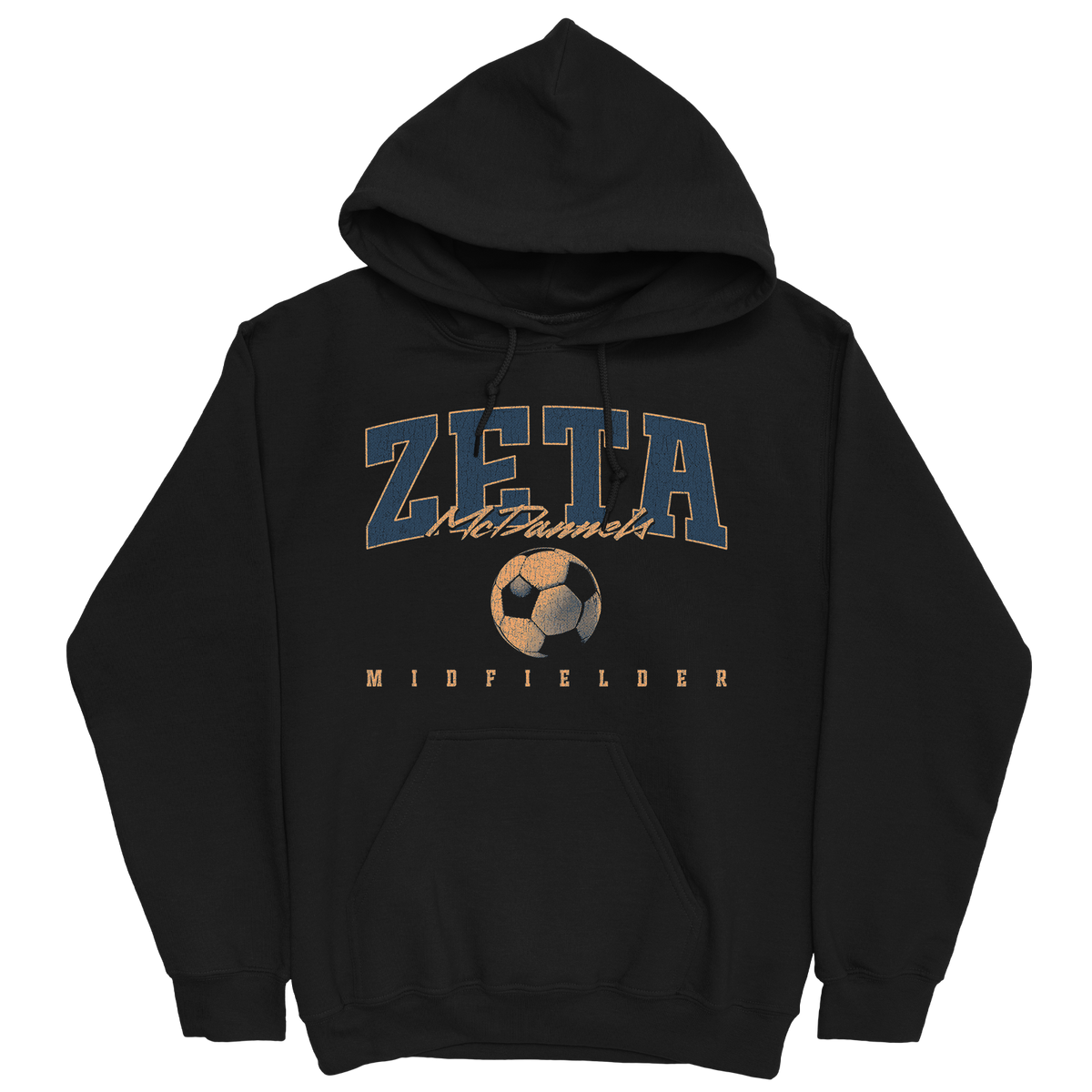 ZETA MCDANNELS RETRO BLACK HOODIE