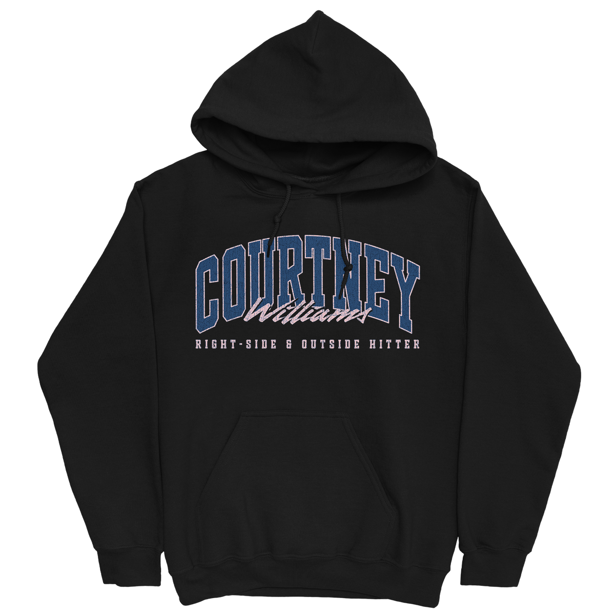COURTNEY WILLIAMS RETRO BLACK HOODIE
