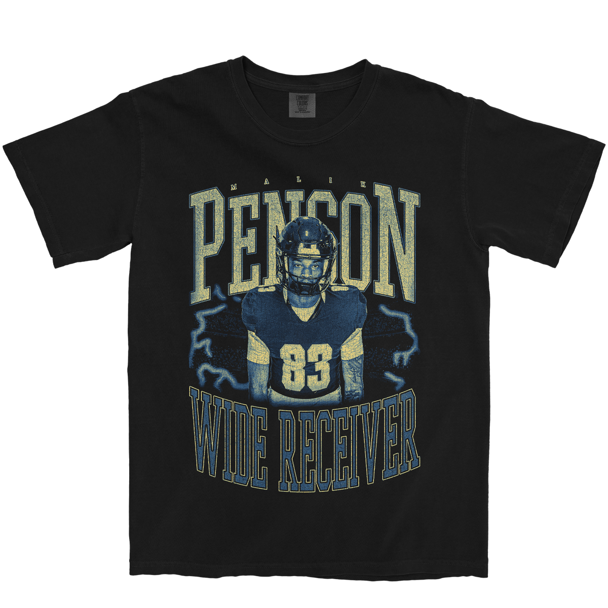 MALIK PENSON VINTAGE BLACK TEE