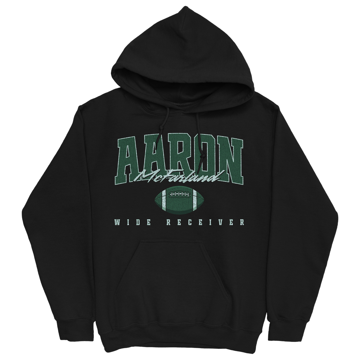 AARON MCFARLAND RETRO BLACK HOODIE
