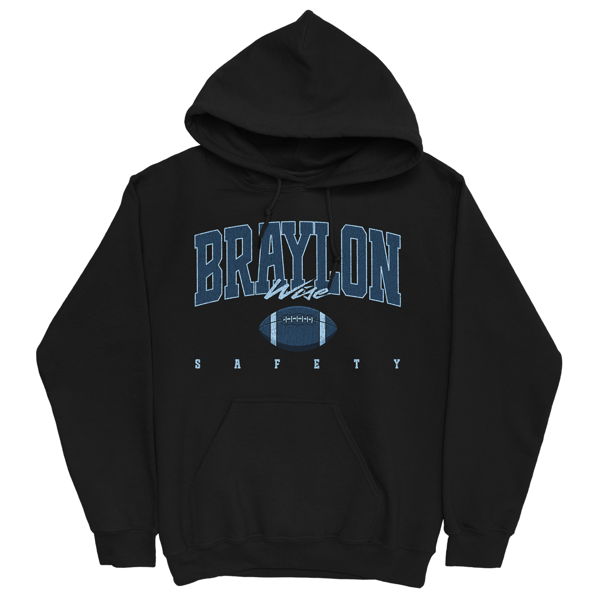 BRAYLON WISE RETRO BLACK HOODIE