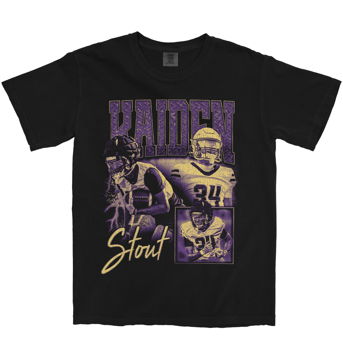 KAIDEN STOUT GRAPHIC BLACK TEE