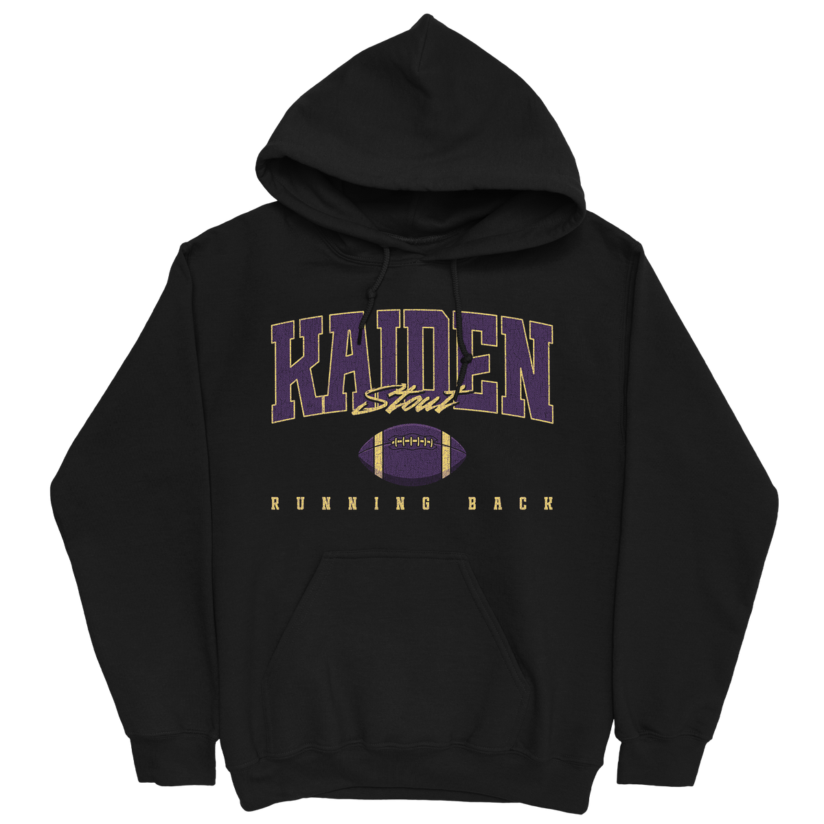 KAIDEN STOUT RETRO BLACK HOODIE