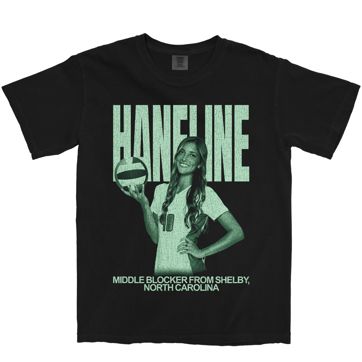 KENSLEY HANELINE VINTAGE BLACK TEE