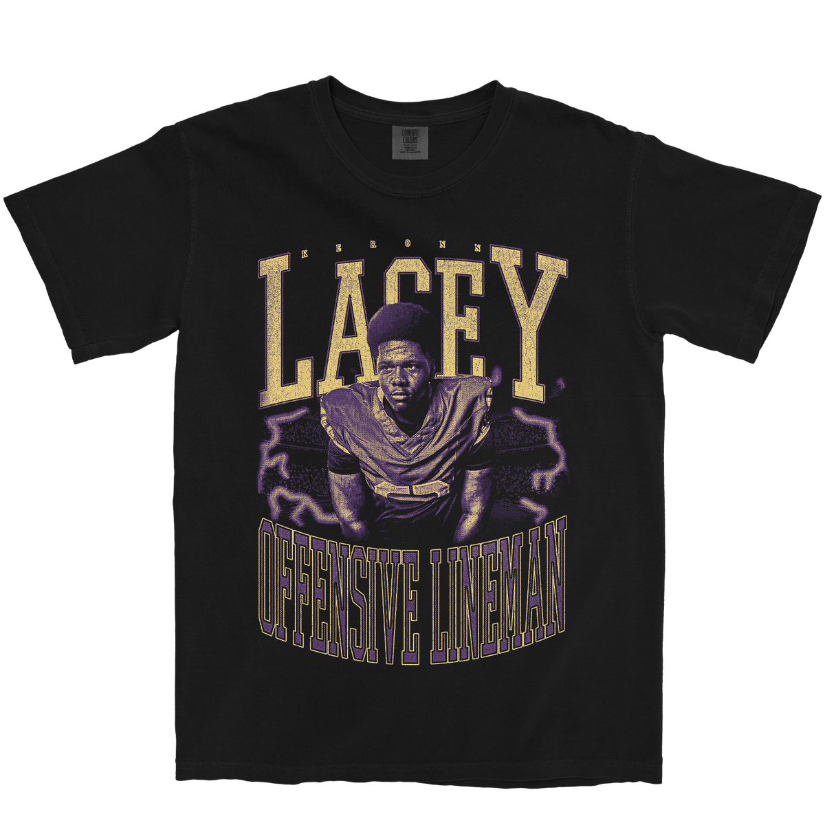 KERONN LACEY VINTAGE BLACK TEE