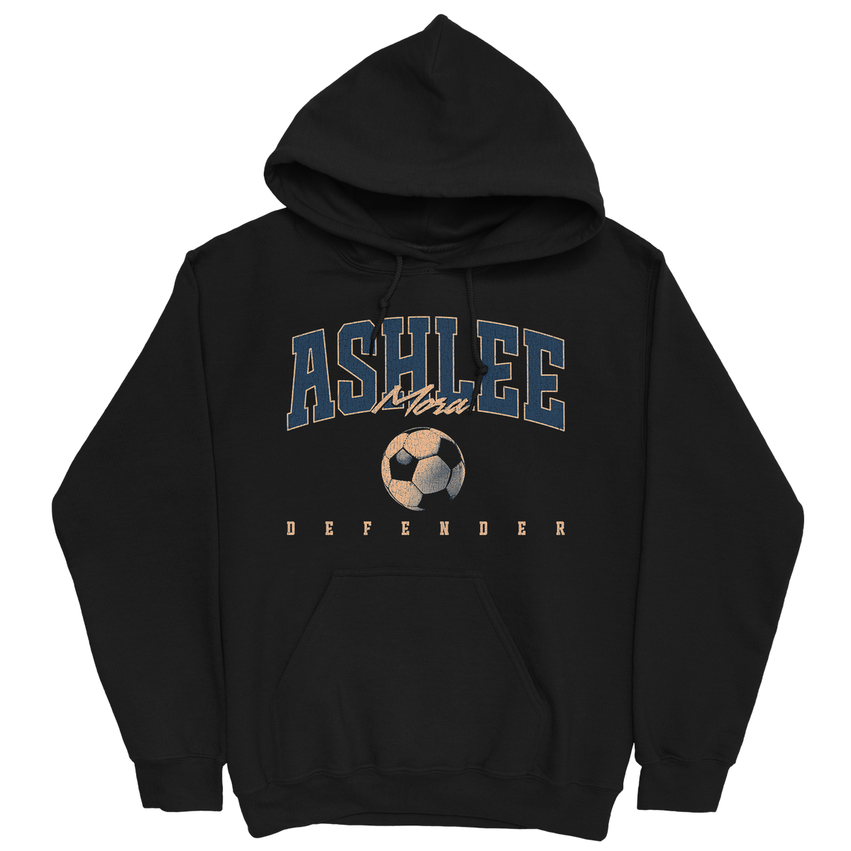 ASHLEE MORA RETRO BLACK HOODIE