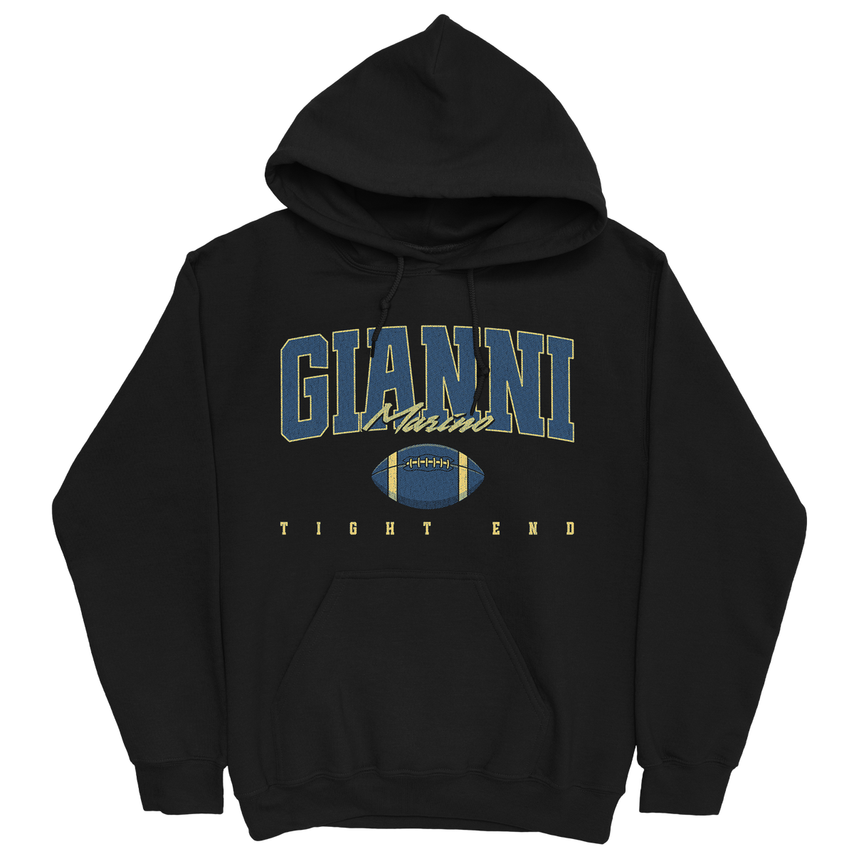 GIANNI MARINO RETRO BLACK HOODIE
