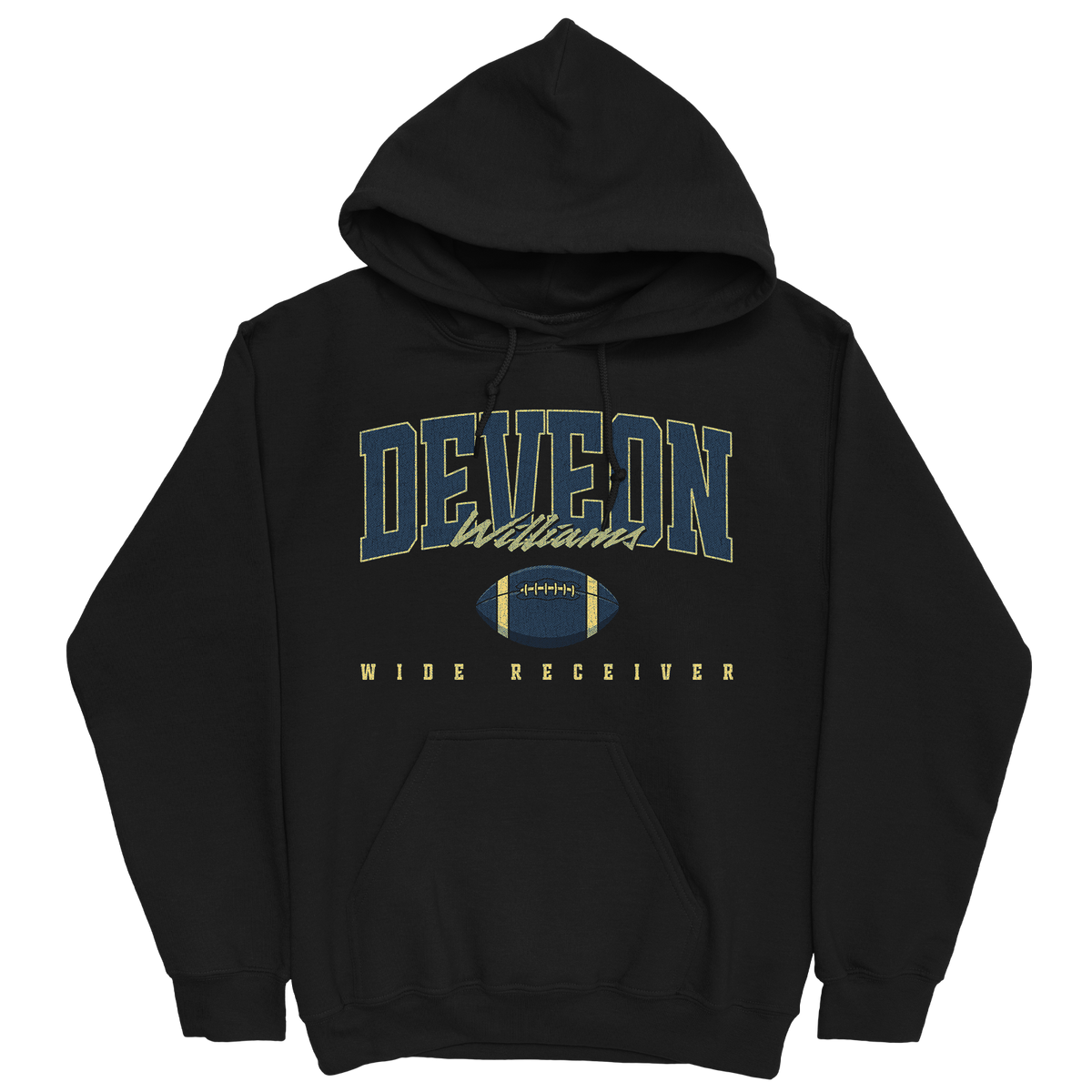 DEVEON WILLIAMS RETRO BLACK HOODIE