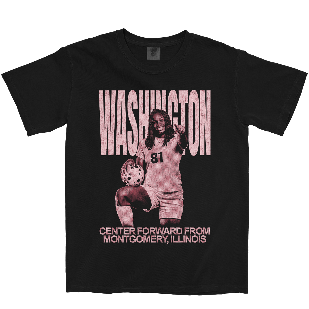 JORDYN WASHINGTON VINTAGE BLACK TEE