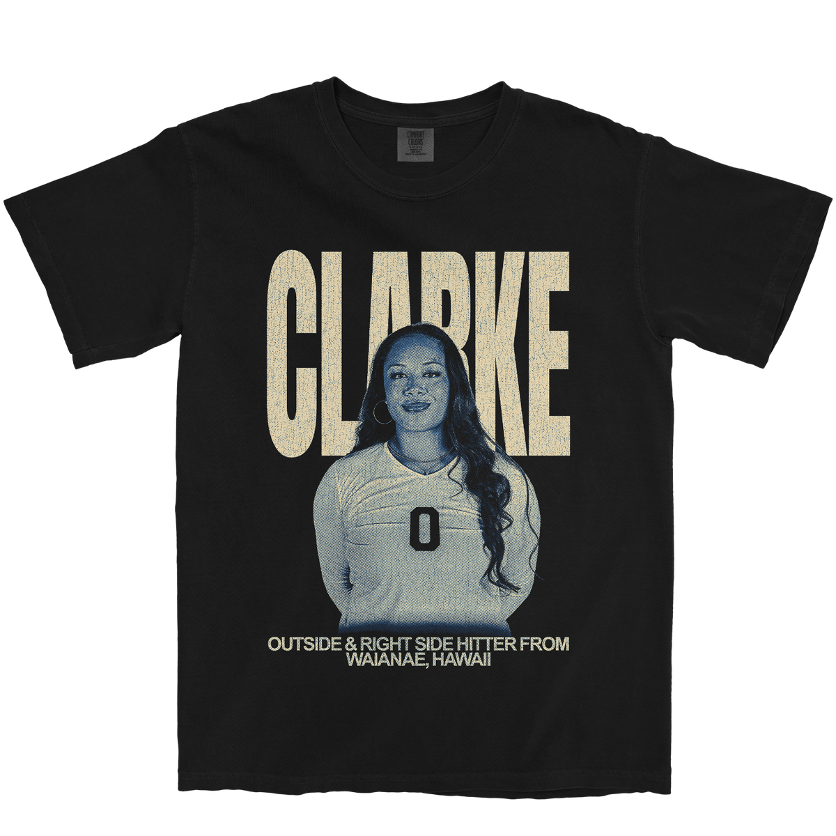 NICANORA CLARKE VINTAGE BLACK TEE