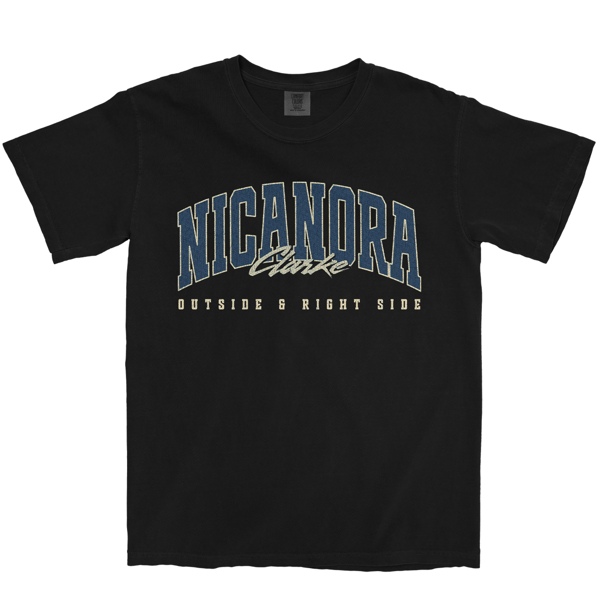NICANORA CLARKE RETRO BLACK TEE