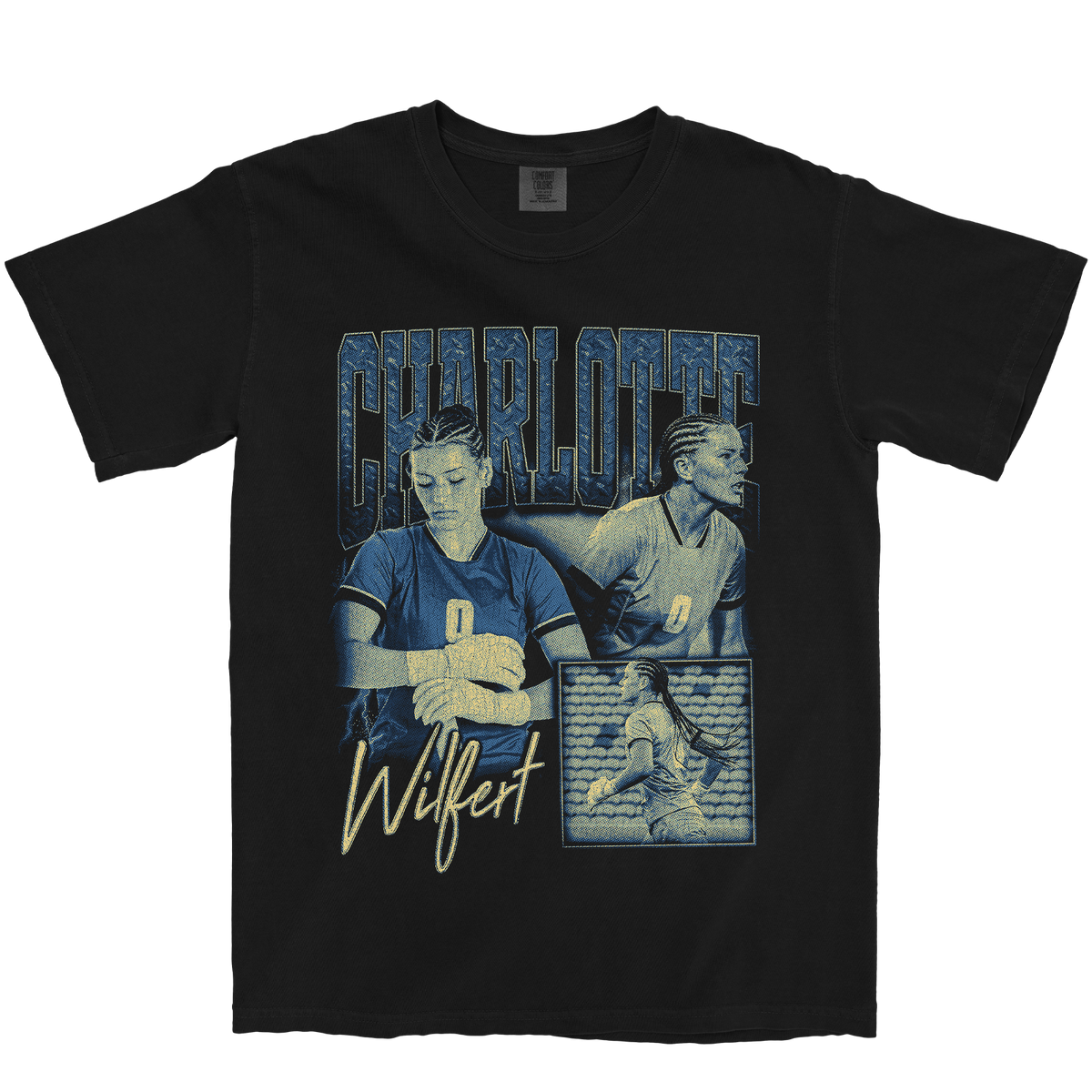 CHARLOTTE WILFERT GRAPHIC BLACK TEE