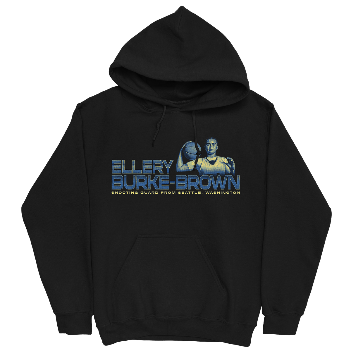 ELLERY BURKE-BROWN RETRO BLACK HOODIE