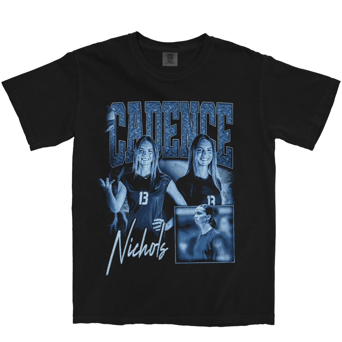 CADENCE NICHOLS GRAPHIC BLACK TEE