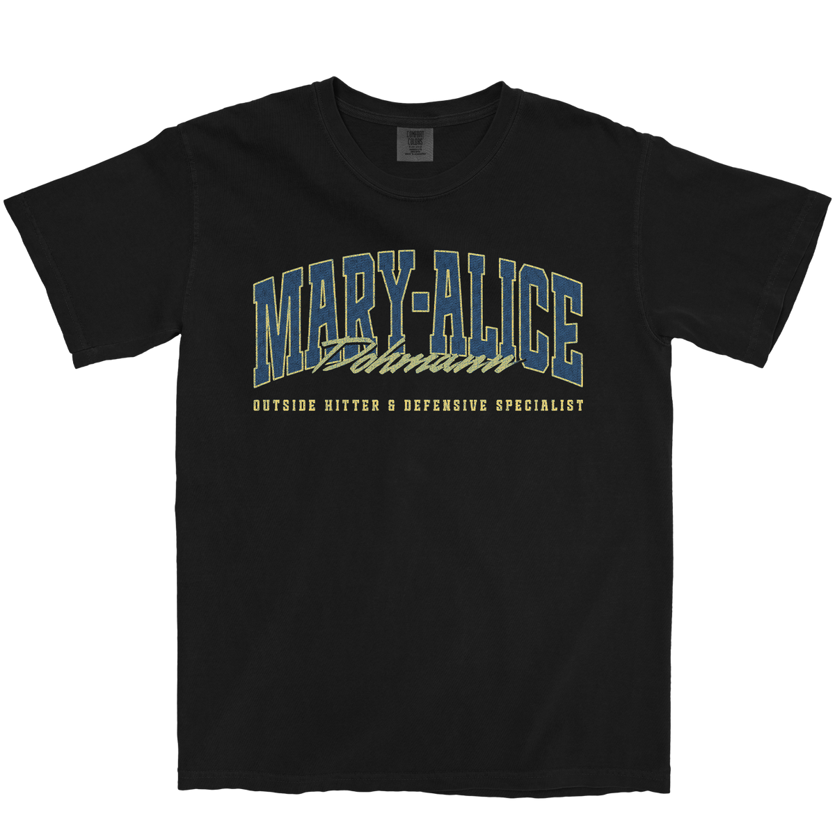 MARY-ALICE DOHMANN RETRO BLACK TEE