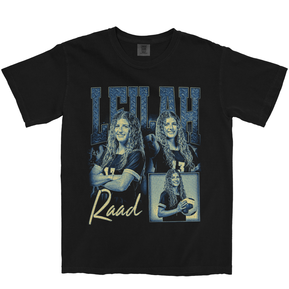 LEILAH RAAD GRAPHIC BLACK TEE