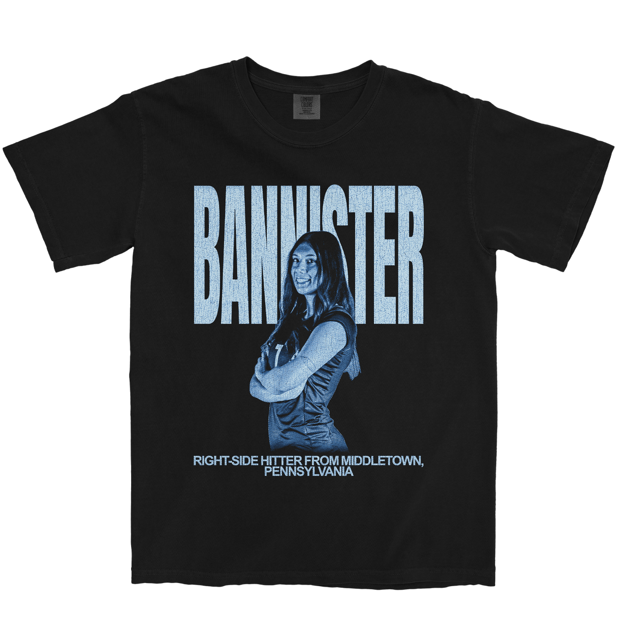 LILIA BANNISTER VINTAGE BLACK TEE