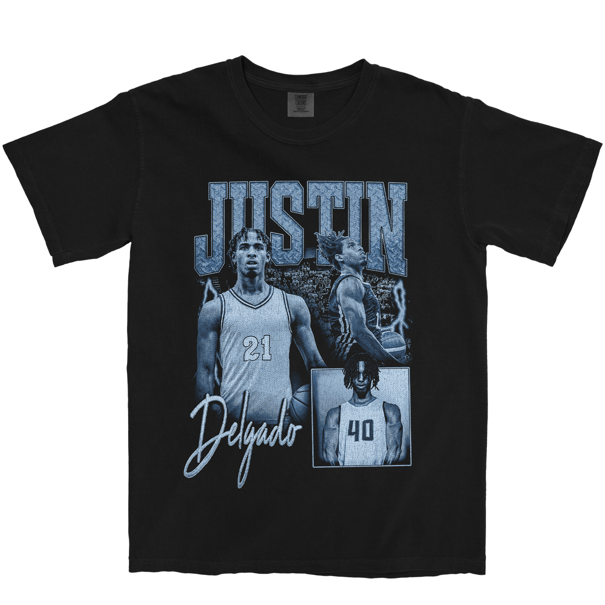 JUSTIN DELGADO GRAPHIC BLACK TEE