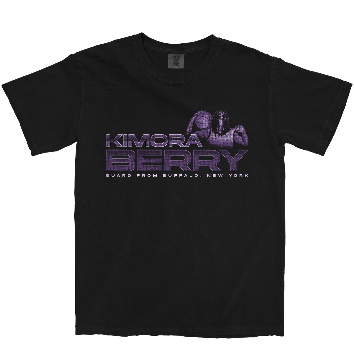 KIMORA BERRY RETRO BLACK TEE