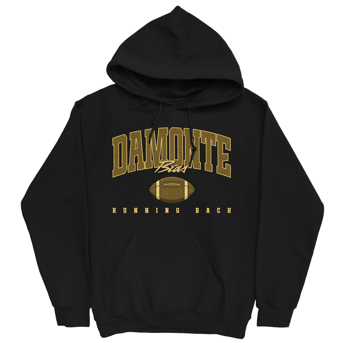 DAMONTE BIAS RETRO BLACK HOODIE