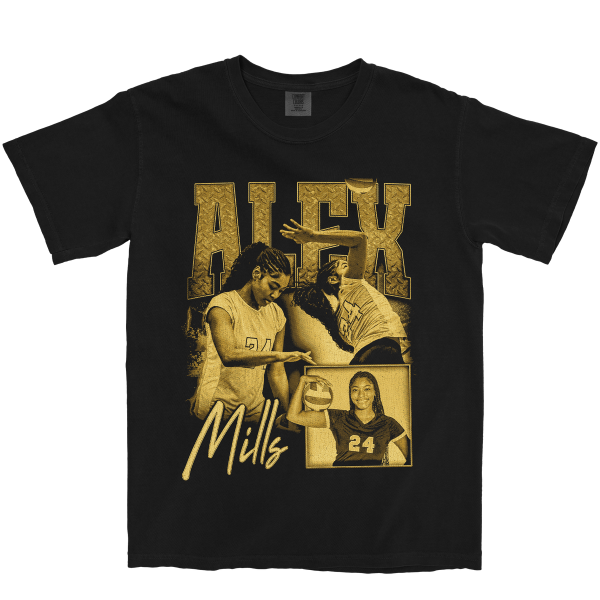 ALEX MILLS GRAPHIC BLACK TEE
