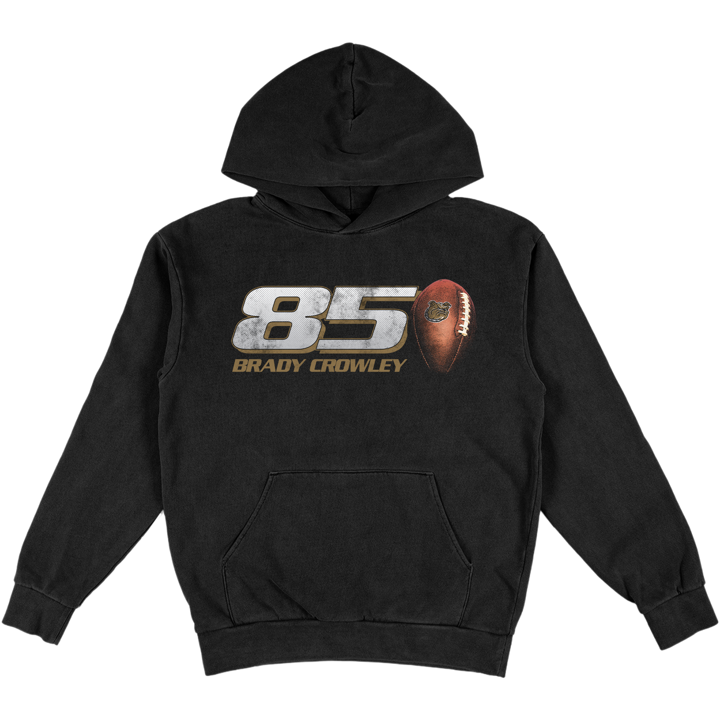 BRADY CROWLEY '85' HEAVYWEIGHT BLACK HOODIE