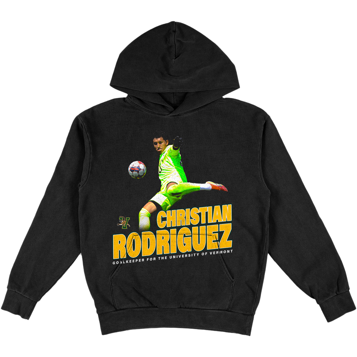 CHRISTIAN RODRIGUEZ VINTAGE HEAVYWEIGHT BLACK HOODIE