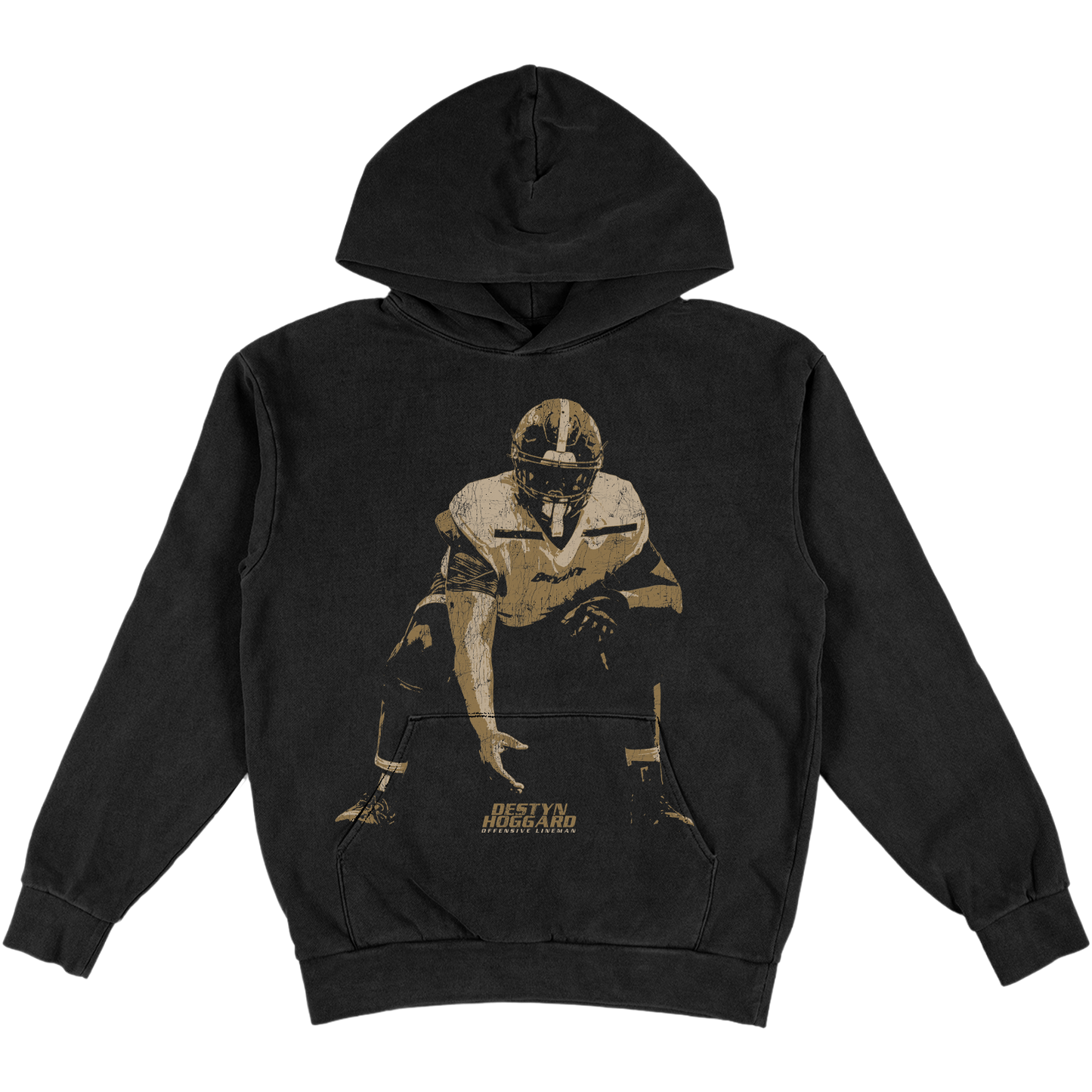 DESTYN HOGGARD GRUNGE HEAVYWEIGHT BLACK HOODIE