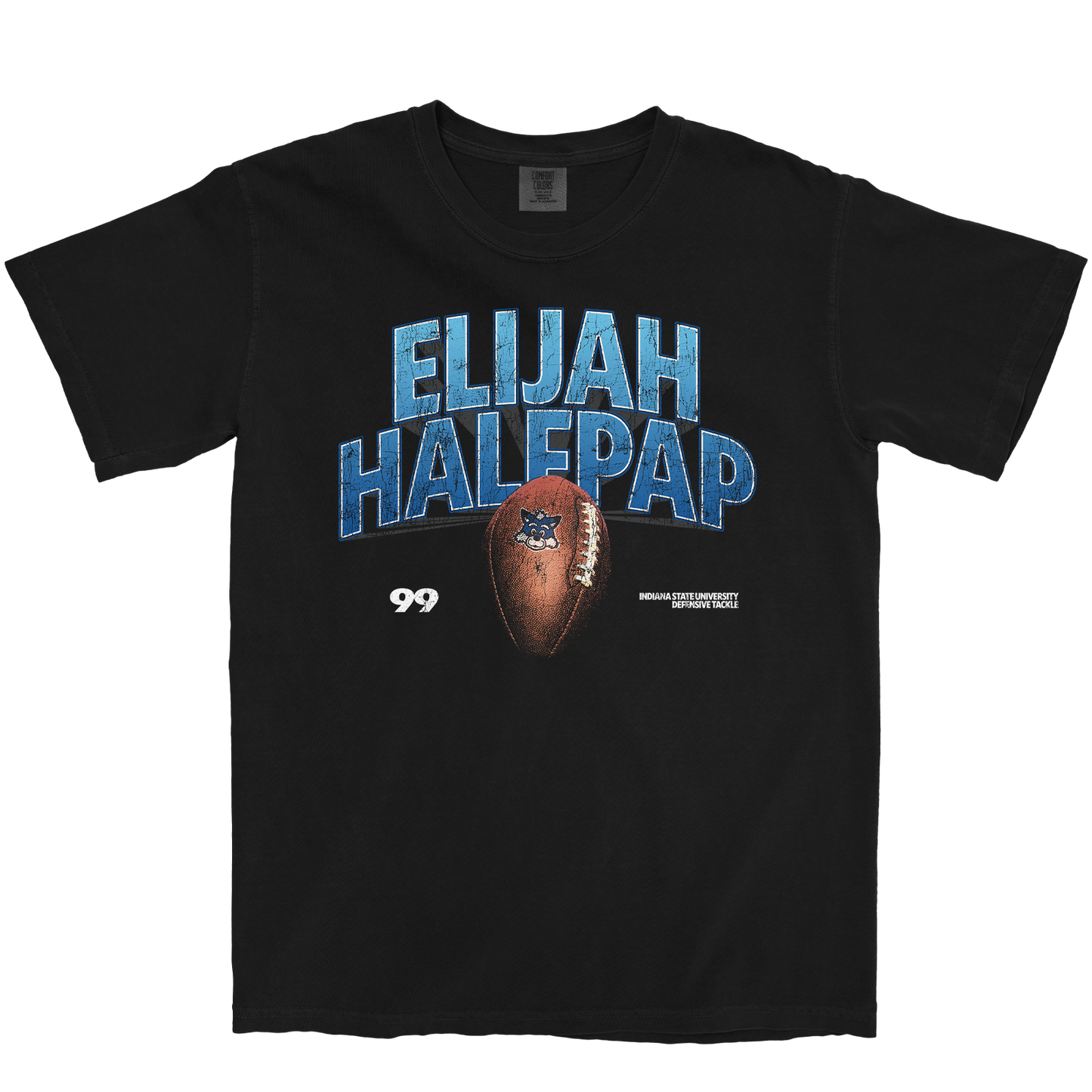 ELIJAH HALFPAP FOOTBALL BLACK TEE