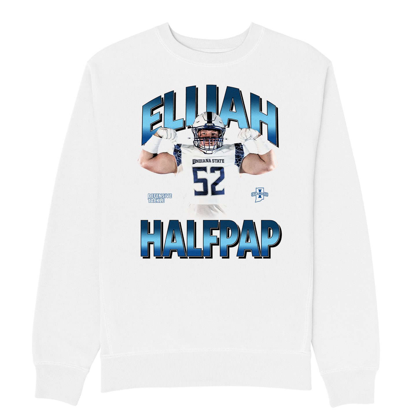 ELIJAH HALFPAP WHITE HEAVYWEIGHT CREWNECK