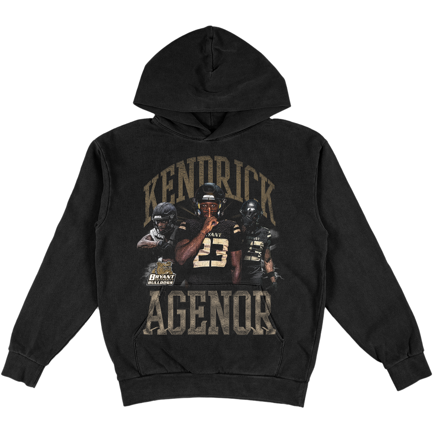 KENDRICK AGENOR HEAVYWEIGHT GRAPHIC BLACK HOODIE
