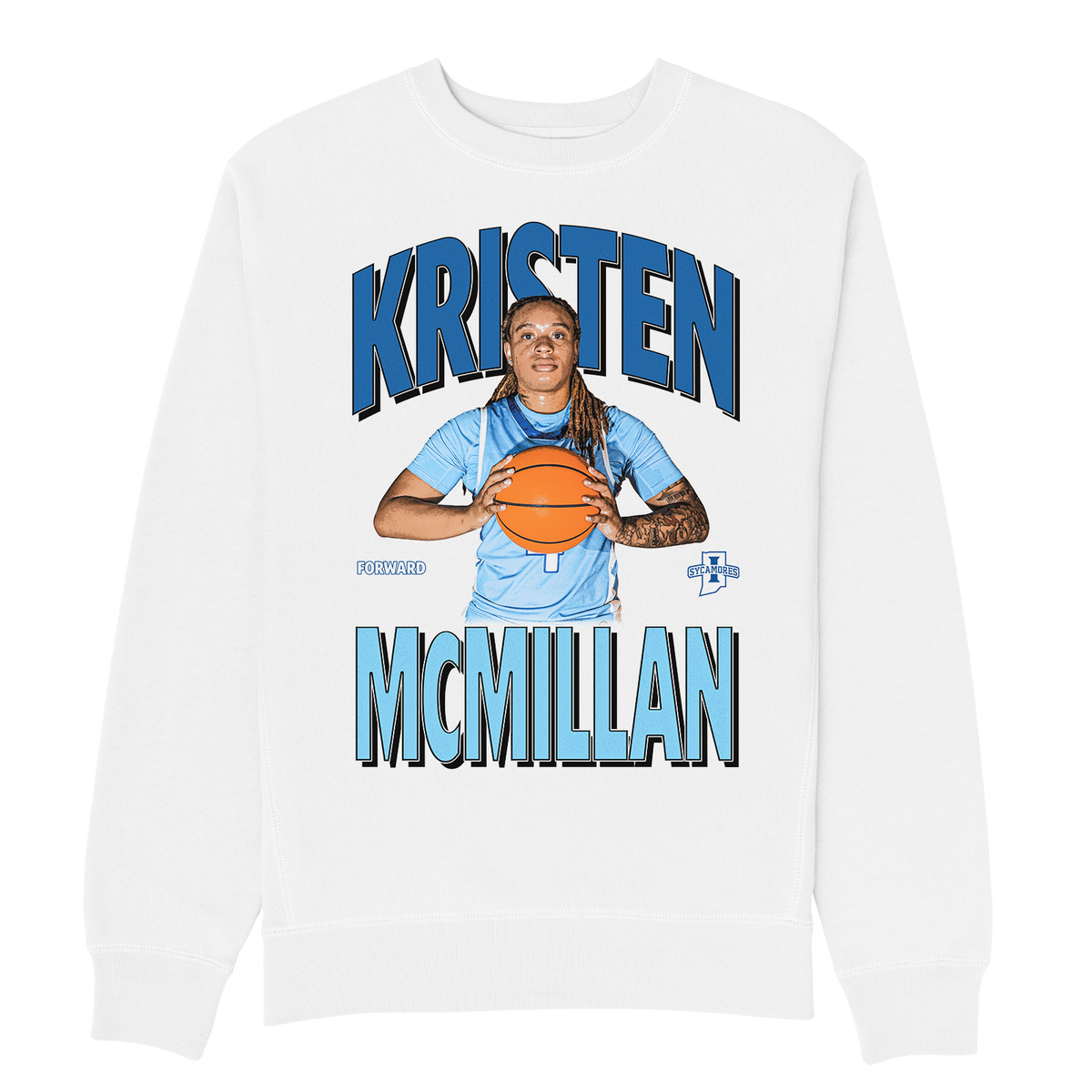 KRISTEN MCMILLAN WHITE HEAVYWEIGHT CREWNECK