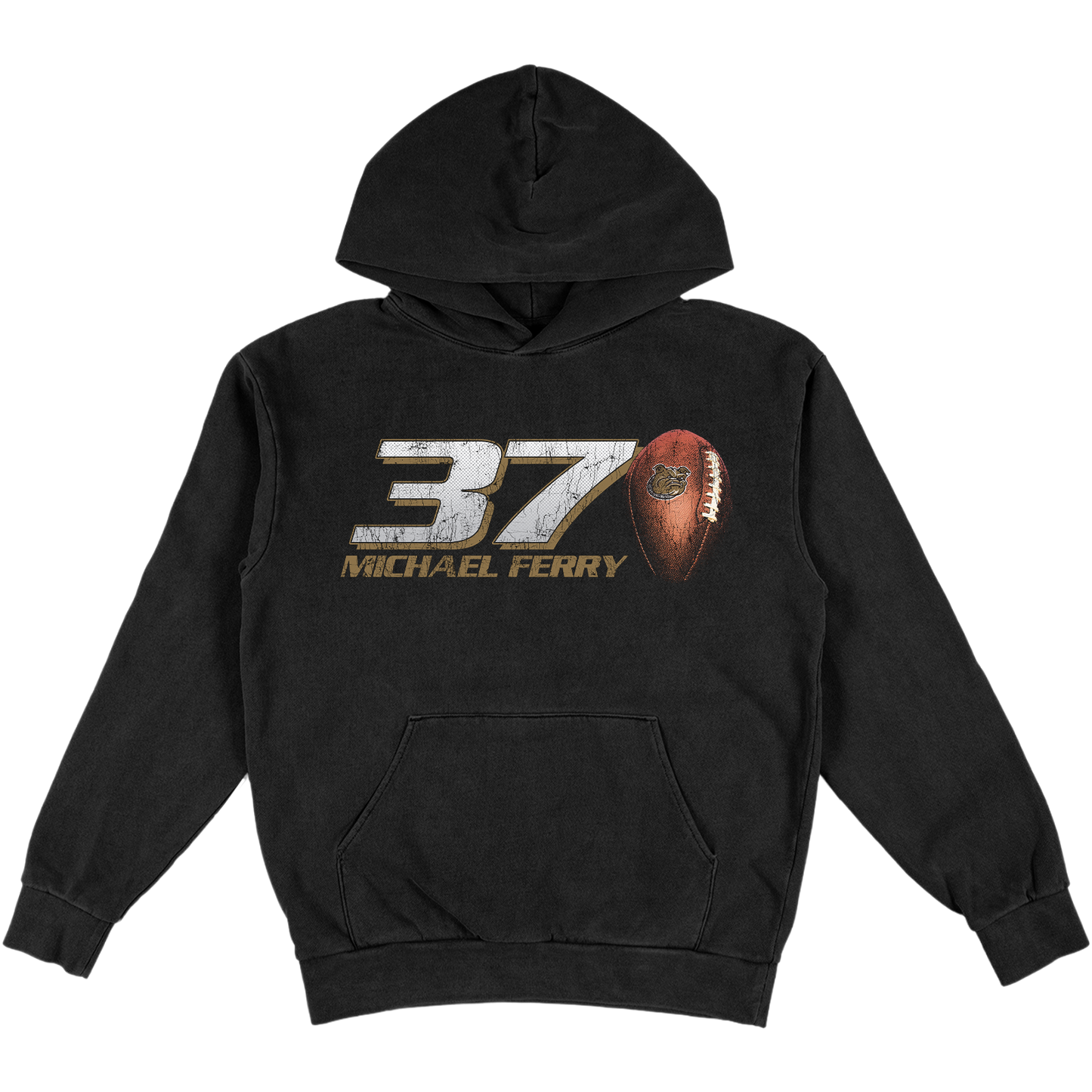 MICHAEL FERRY HEAVYWEIGHT '37' BLACK HOODIE