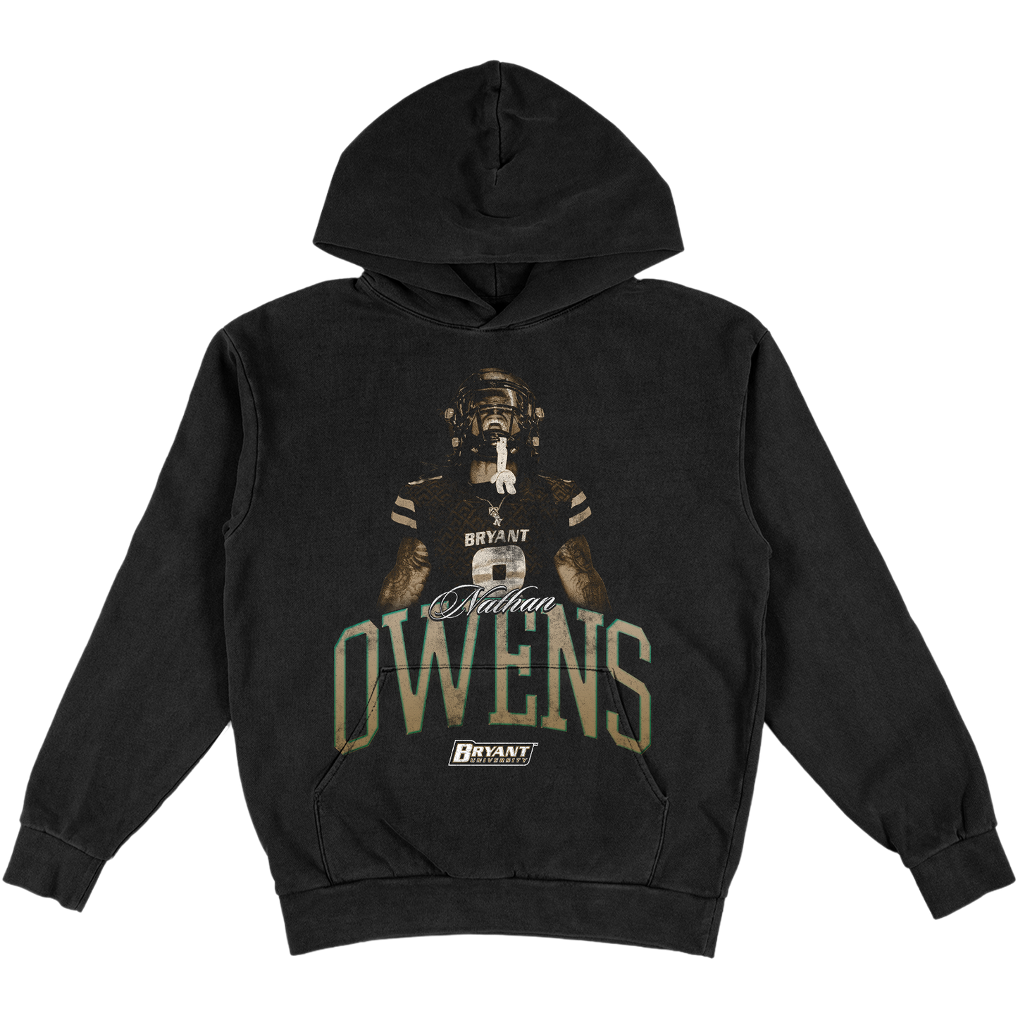 NATHAN OWENS HEAVYWEIGHT VINTAGE BLACK HOODIE