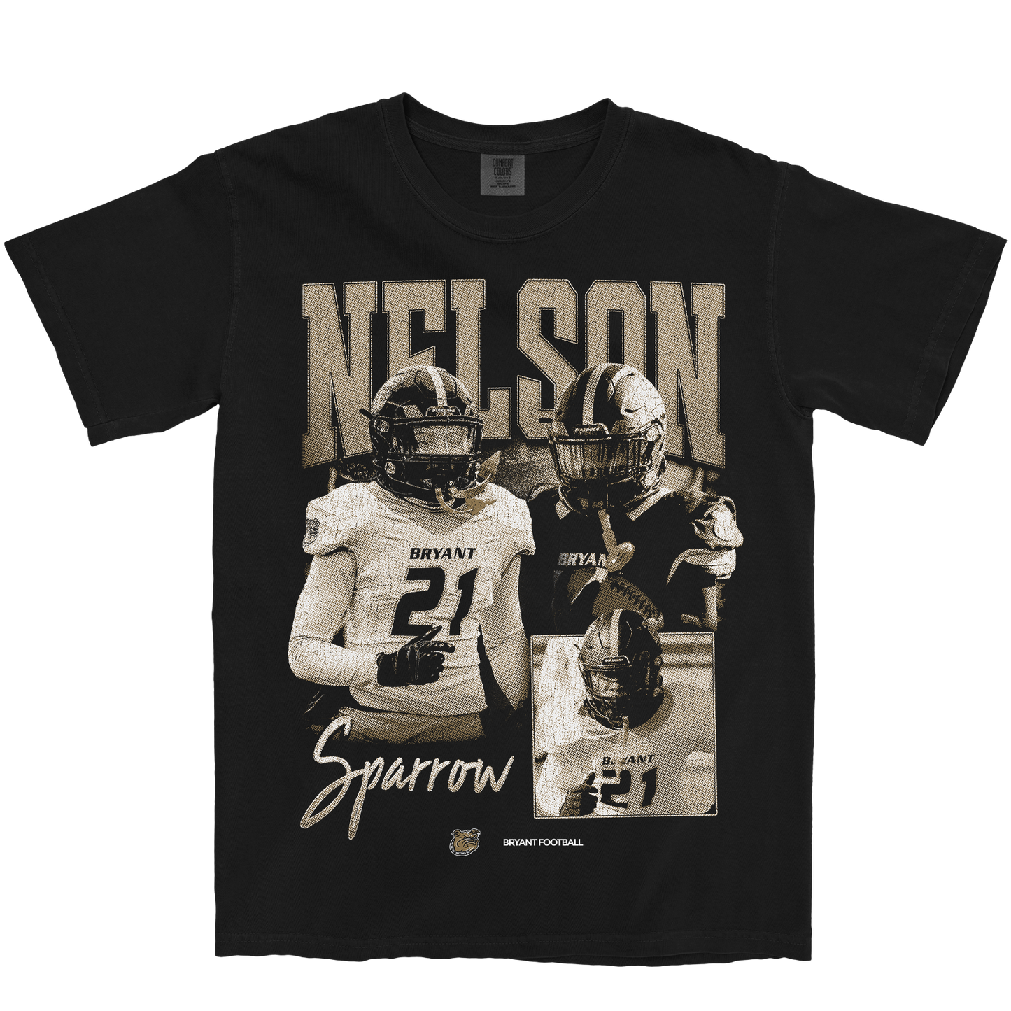 NELSON SPARROW GRAPHIC BLACK TEE