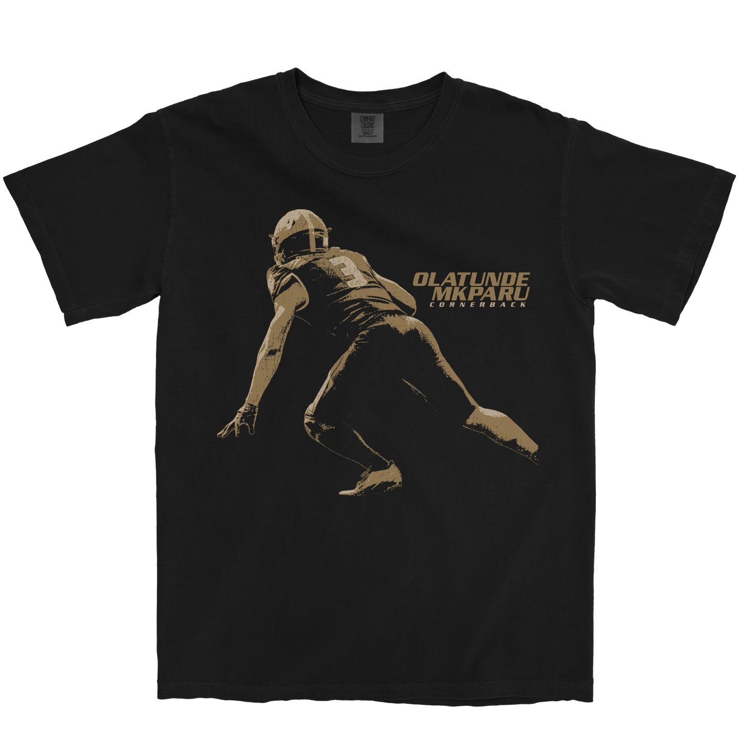 OLATUNDE MKPARU GRUNGE BLACK TEE