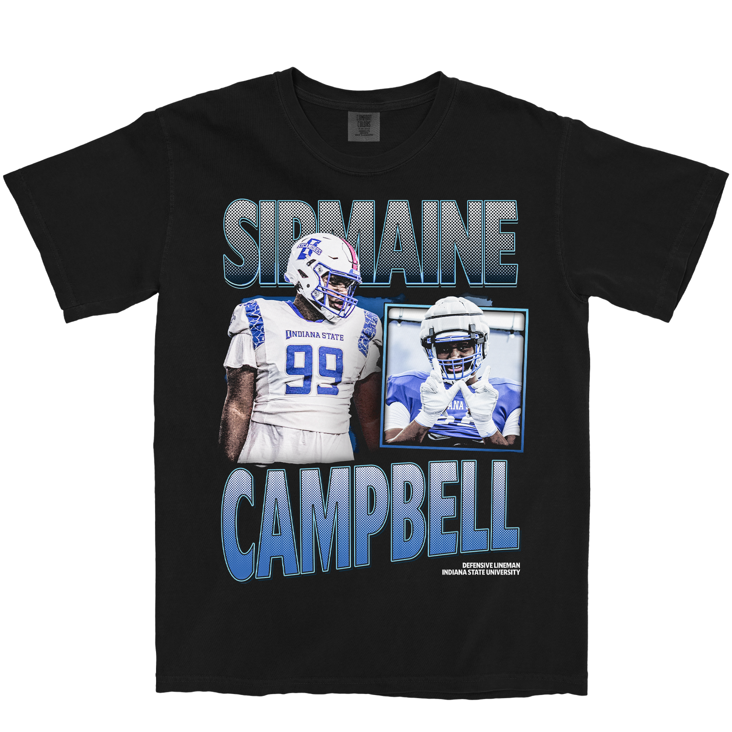 SIRMAINE CAMPBELL GRAPHIC BLACK TEE