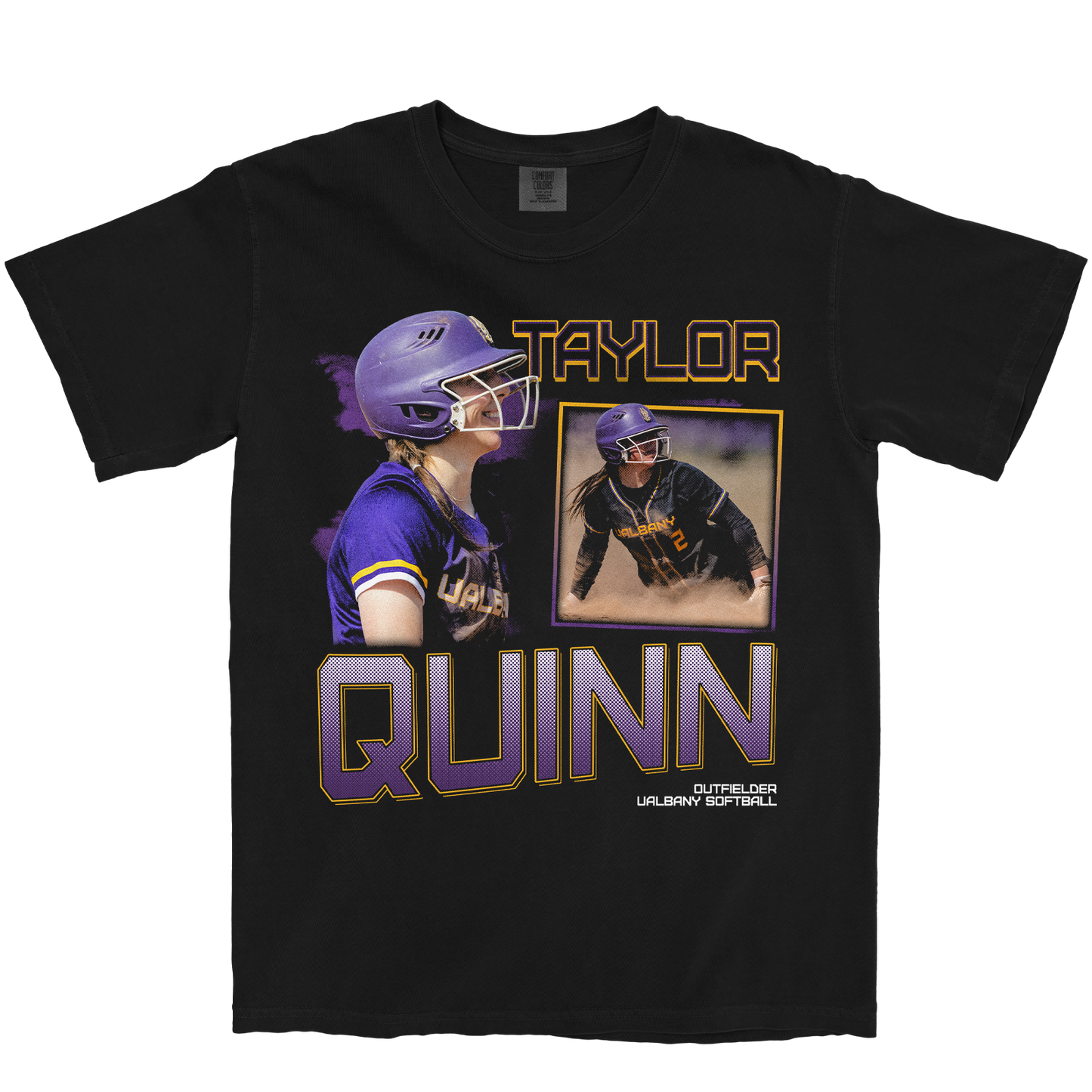 TAYLOR QUINN GRAPHIC BLACK TEE